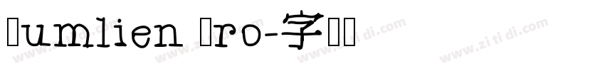 Kumlien Pro字体转换